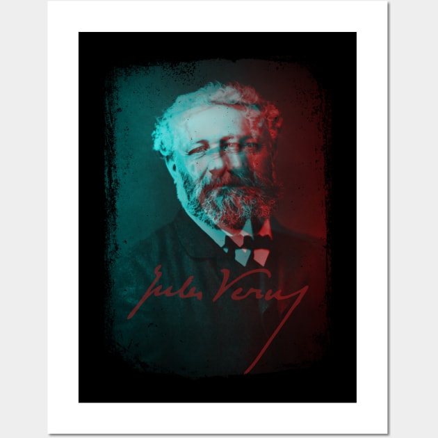 Science Fiction Visionary - Jules Verne Portrait 3 Wall Art by EDDArt